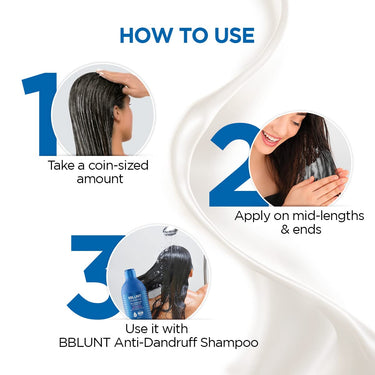 BBLUNT Anti-Dandruff Conditioner with Shea Butter & Tea Tree For Dandruff Control - 250 g